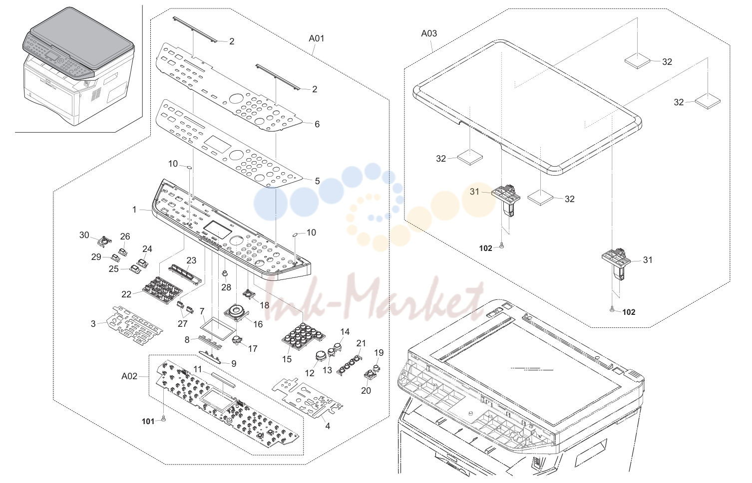 11. Operation Section & Original Holder 2H9