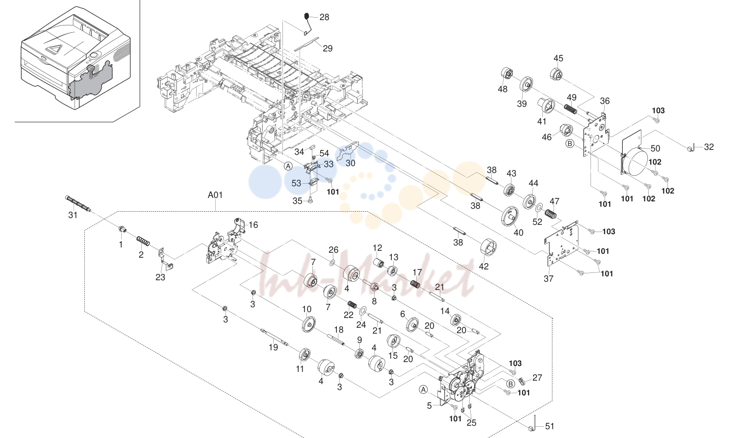 9. Drive Section (Simplex model)