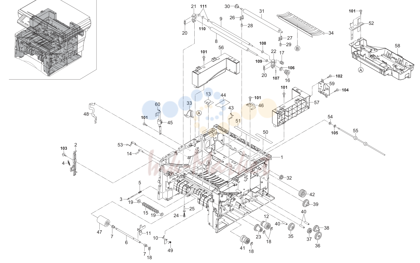 2. Frames & Paper Feed Section I 2GM