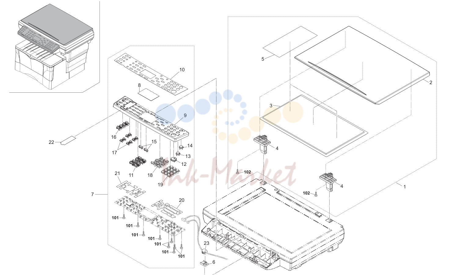 8. Operation Unit & Original Holder 2GM