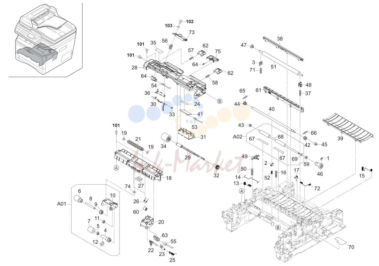 4. Paper Feed Section 1 2JN