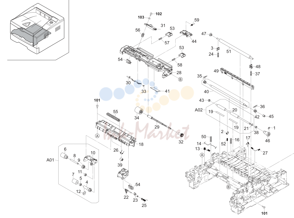 4. Paper Feed Section 1 2L0