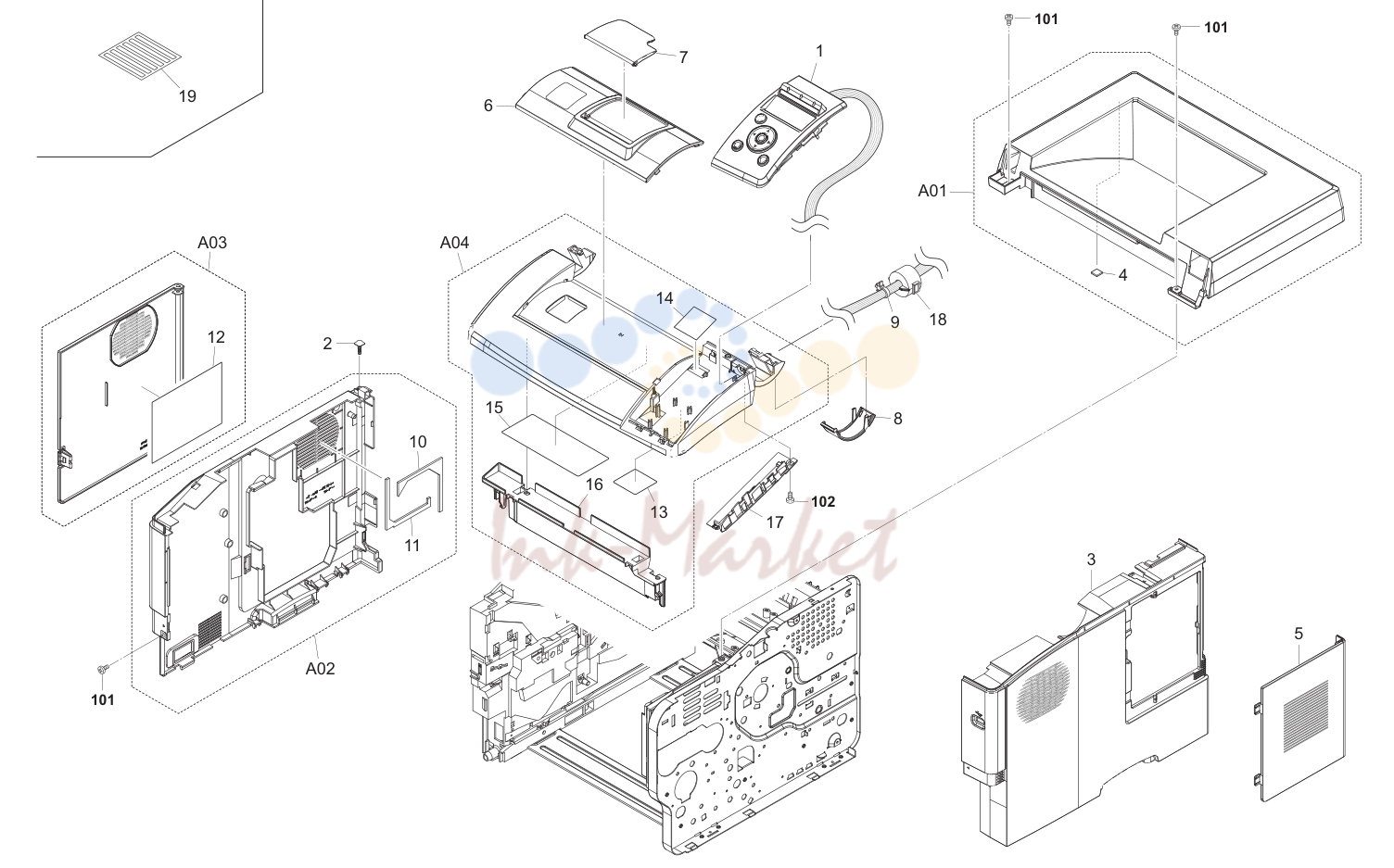 1. Covers (FS-4020DN/3920DN)