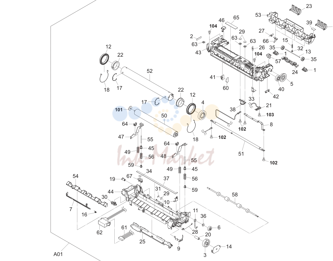 12. Fuser Section 1 (FS-2020D)