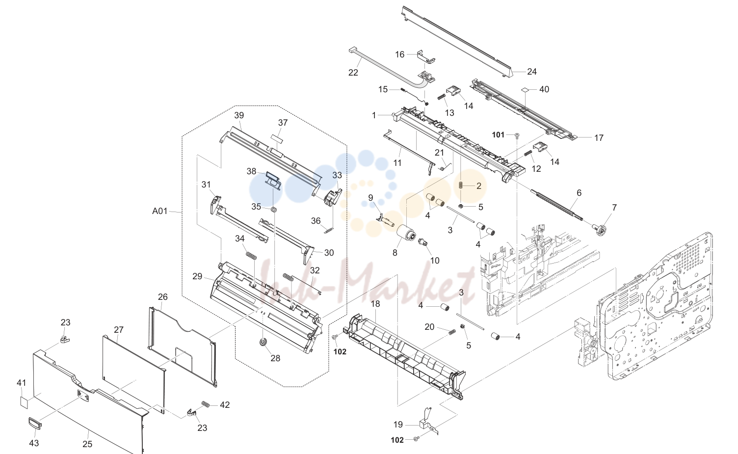 5. Paper Feed Section 1 2J5-1