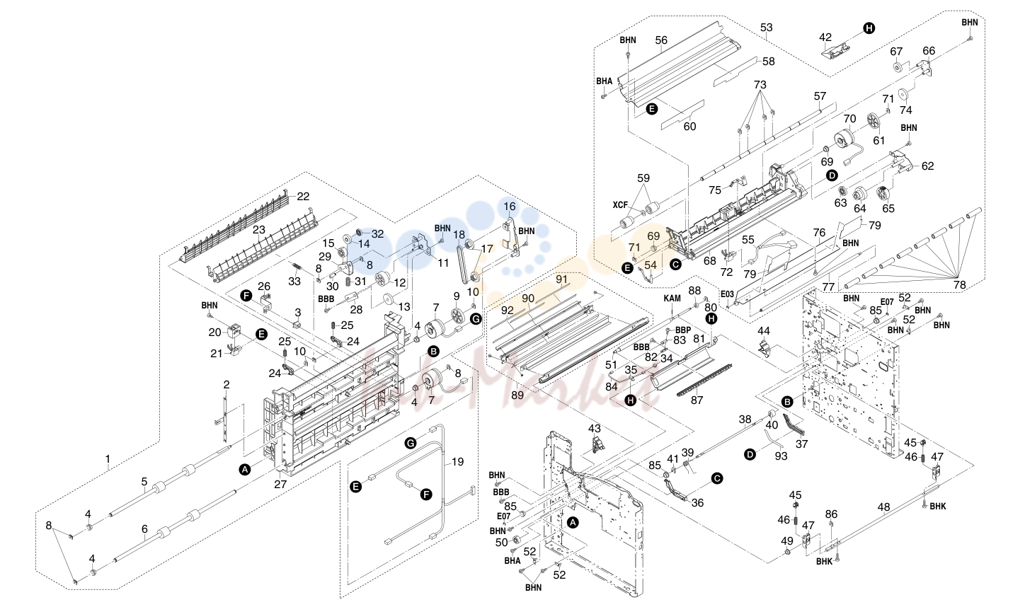 5. Paper feed unit, 2