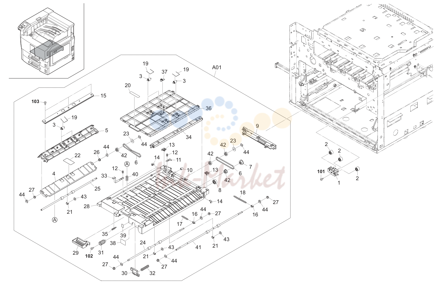 10. Paper Feed Section 4 2KA