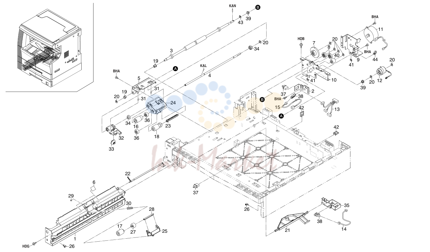 4. PAPER FEED SECTION (KM-2050)