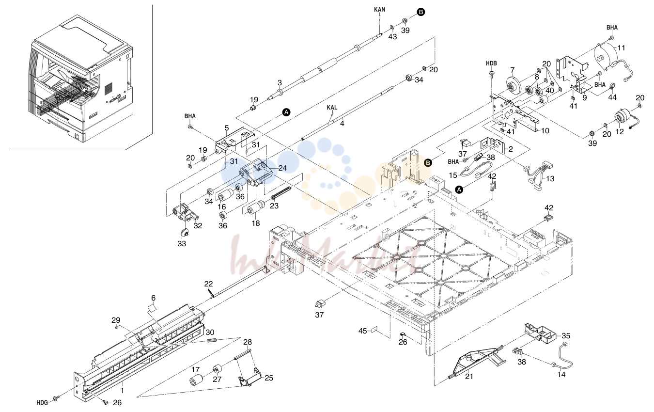 4. PAPER FEED SECTION (LOWER CASSETTE) 2FT