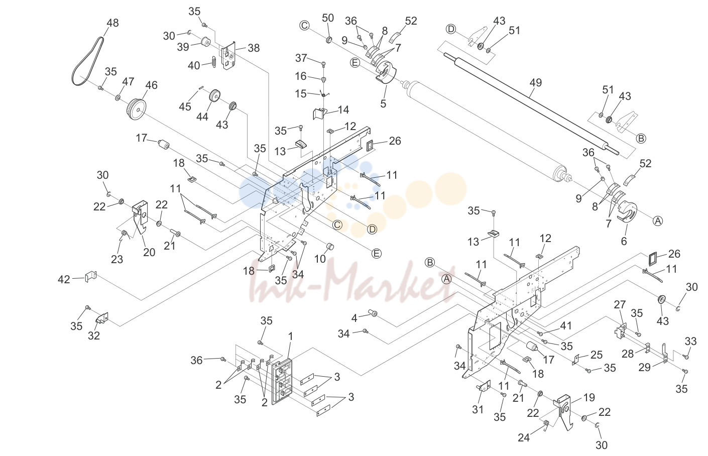 3. ENGINE FRAME PARTS ASSY 3 5H6