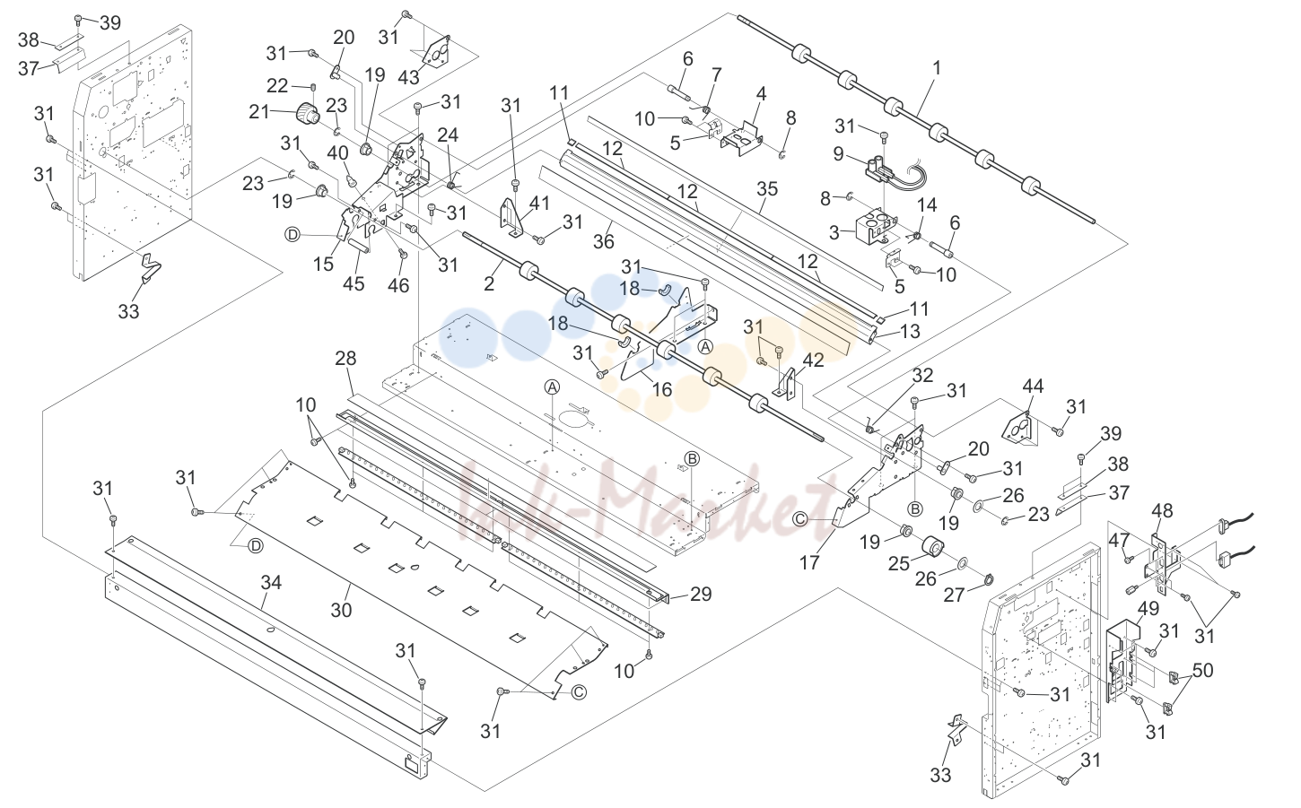8. MAIN FRAME PARTS ASSY 3 5H6-1