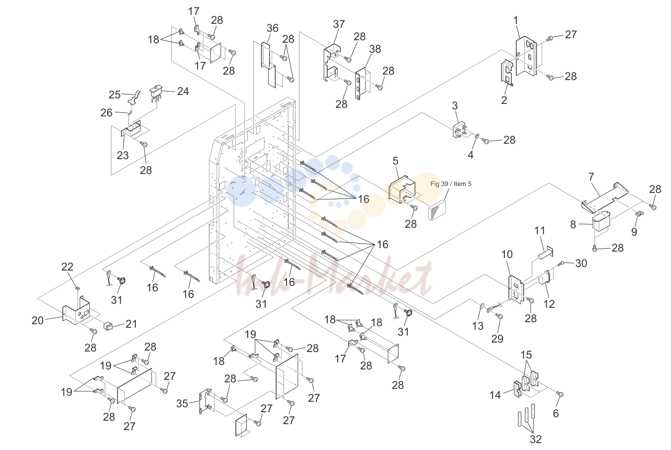 10. MAIN FRAME PARTS ASSY 4 (120V) 5H6