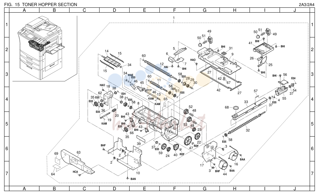 16. TONER HOPPER SECTION