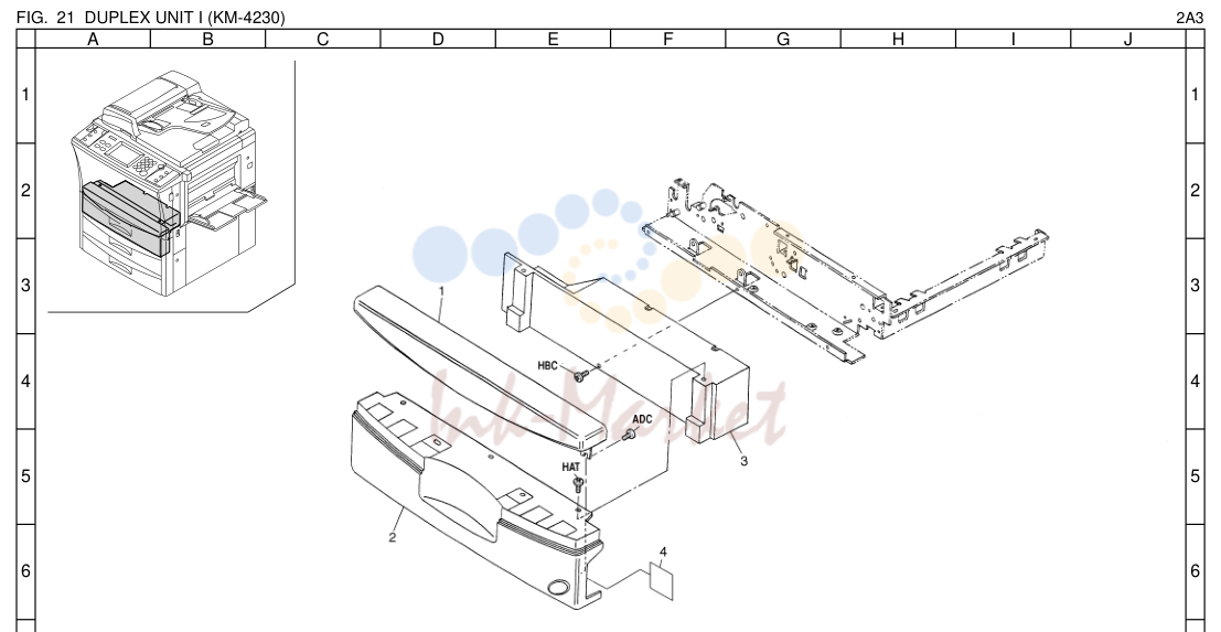 22. DUPLEX UNIT I (KM-4230) 2A3/22AA43