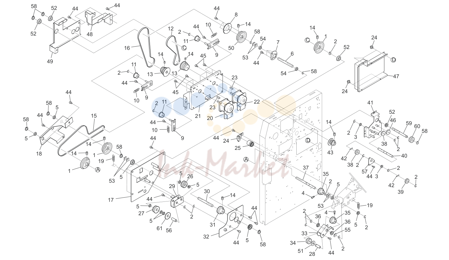 6. MAIN FRAME PARTS ASSY 1 5JG