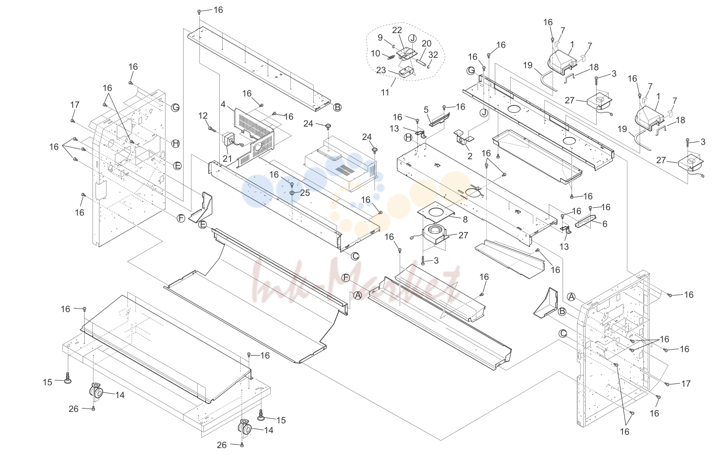 7. MAIN FRAME PARTS ASSY 2 5JG
