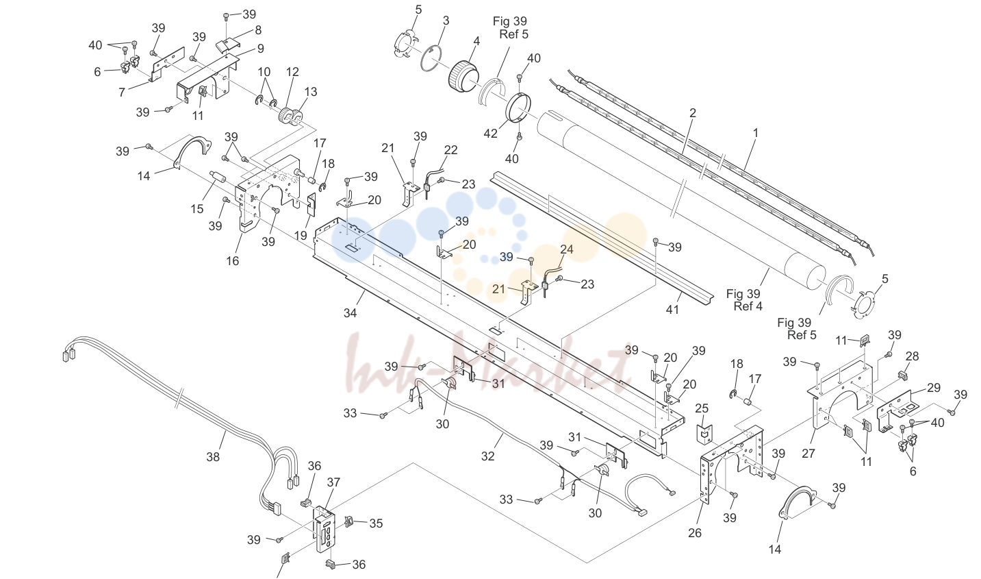 19. UPPER FUSER ASSY 5JG