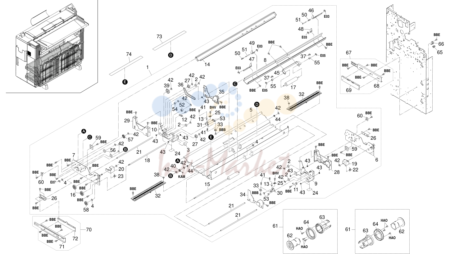 5. PAPER FEED-IN SECTION II (roll unit) 2A7