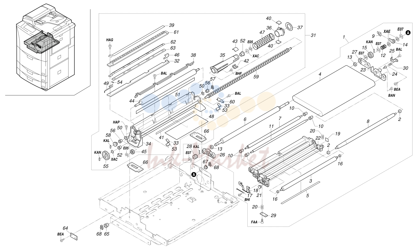 12. PAPER CONVEYING SECTION I (7530)