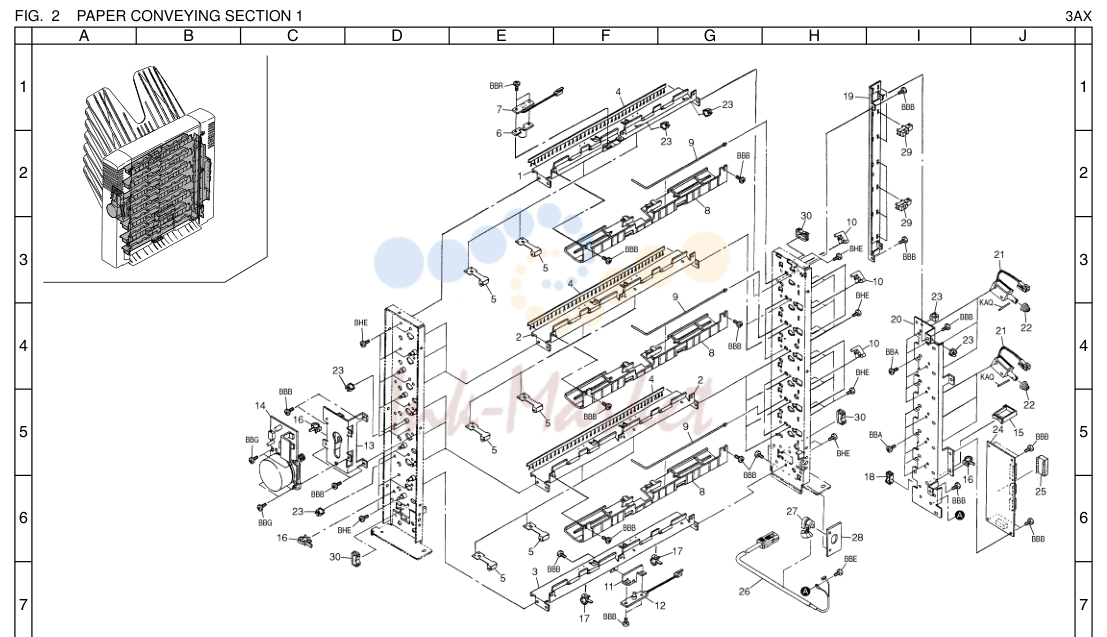 2. PAPER CONVEYING SECTION 1 3AX