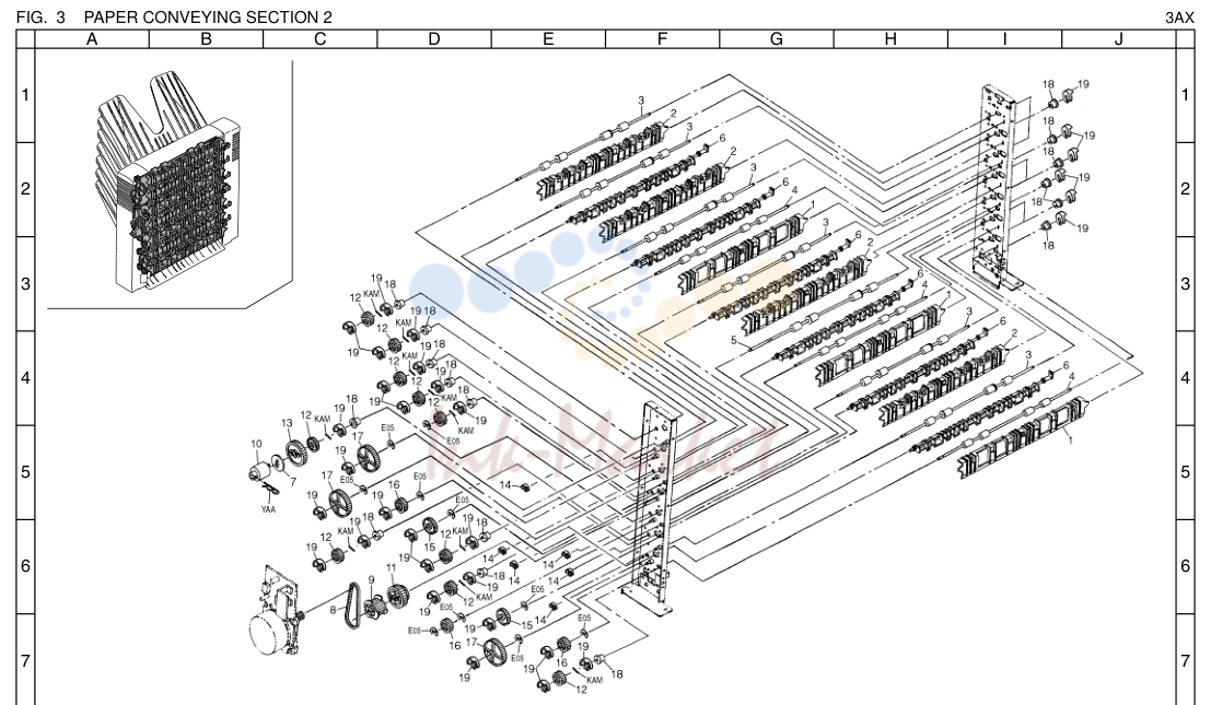 3. PAPER CONVEYING SECTION 2 3AX