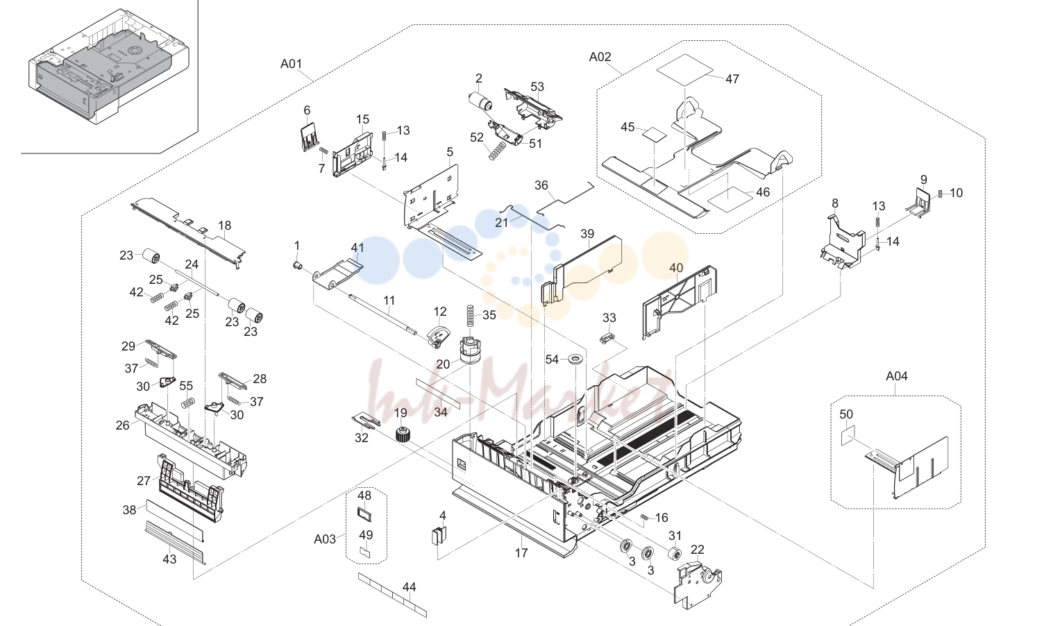2. Paper Cassette (Multi purpose feeder)