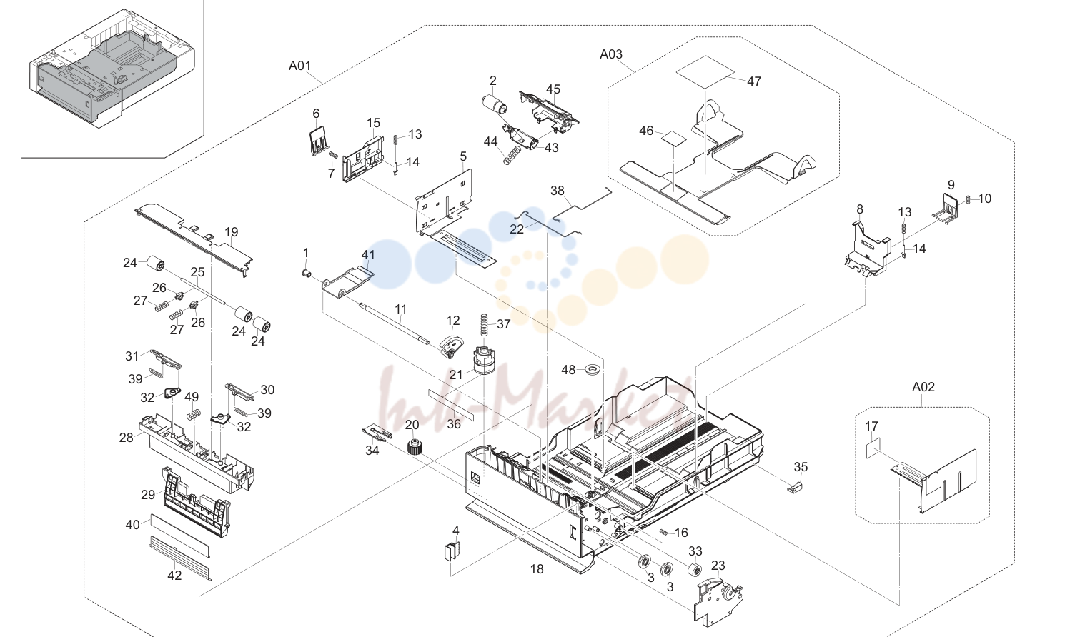 3. Paper Cassette (Paper feeder)