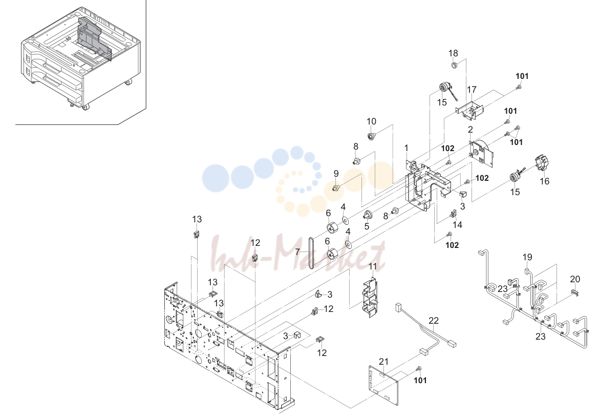 7. Drive Section & Electrical Components 3NH