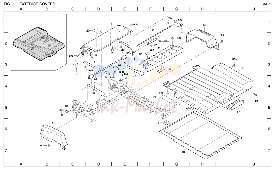 1. EXTERIOR COVERS 3A3LA-1L
