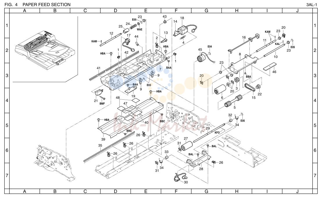 4. PAPER FEED SECTION 3A3LA-1L