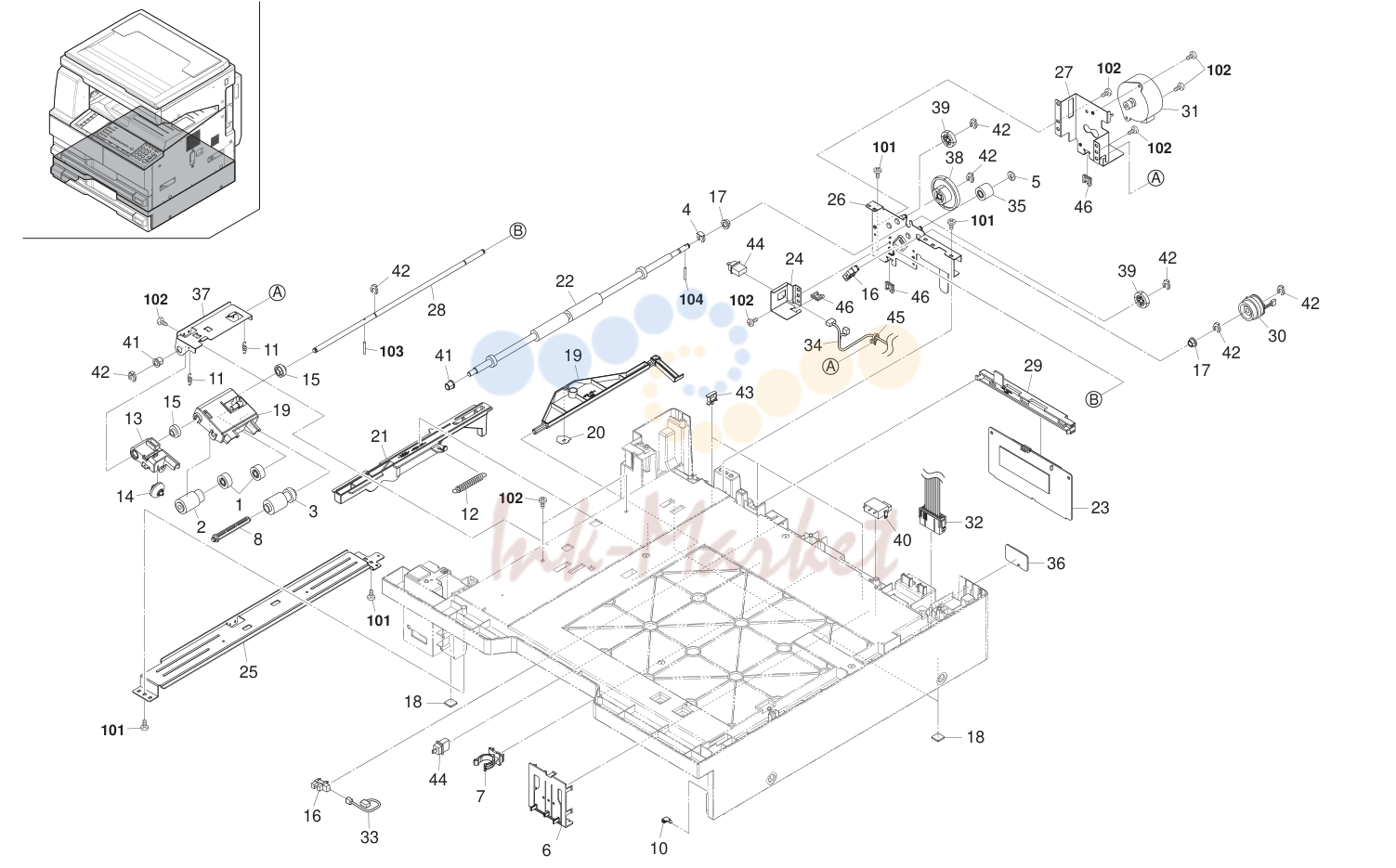 7. Paper Feed Section 3 (22ppm)