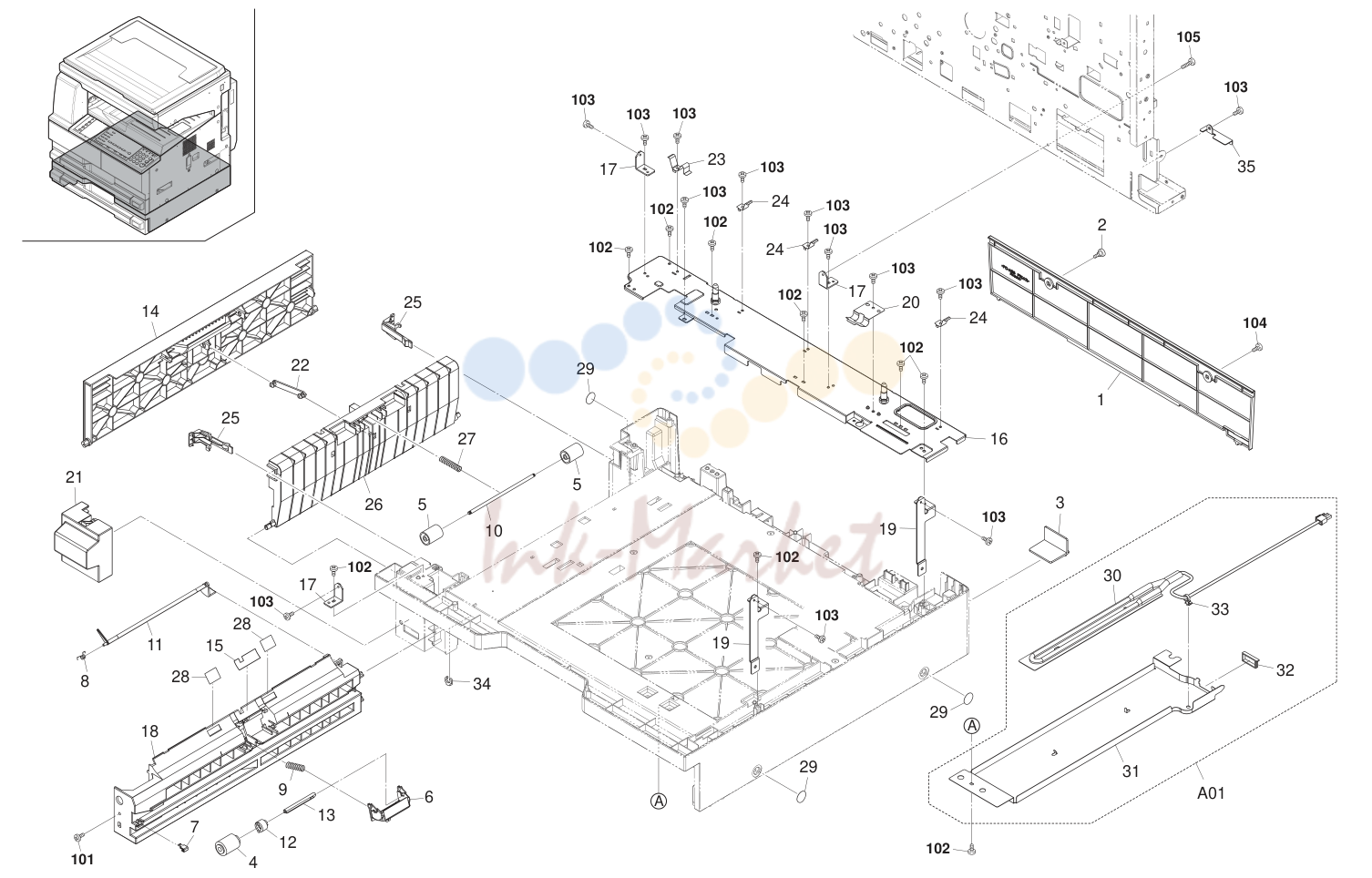 8. Paper Feed Section 4 (22ppm)