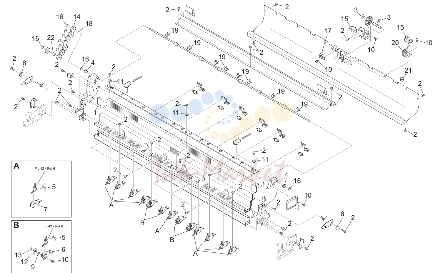 21. PAPER EXIT ASSY 1 (Inside) 5JZ