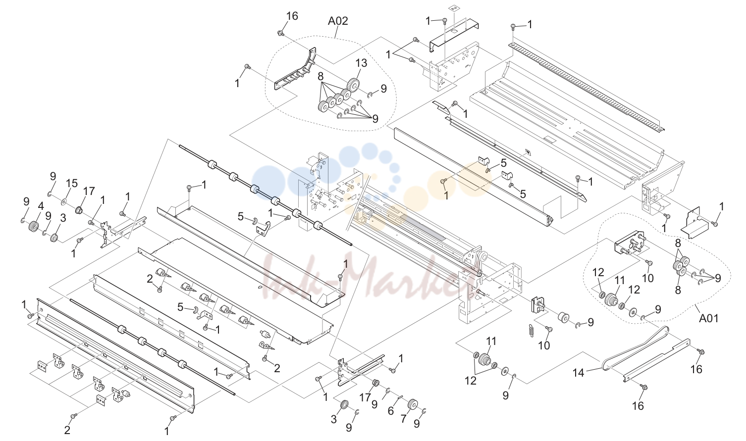 29. ROLL PAPER DECK ASSY (2) 3 5JZ