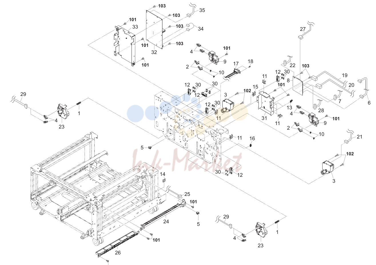 13. Paper Deck Electrical Components