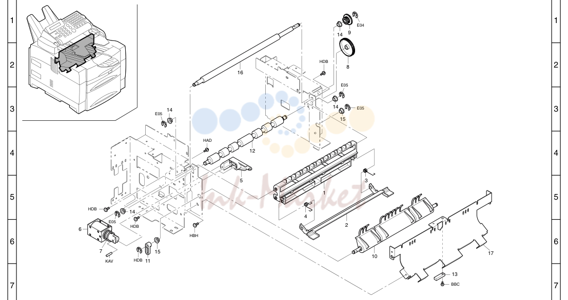 12. PAPER FEED-SHIFT SECTION