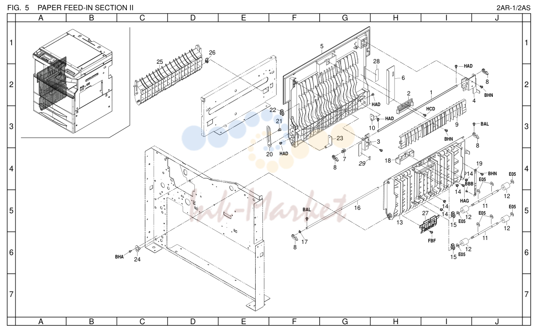 5. PAPER FEED-IN SECTION II 2A2RA-R1//22AASS