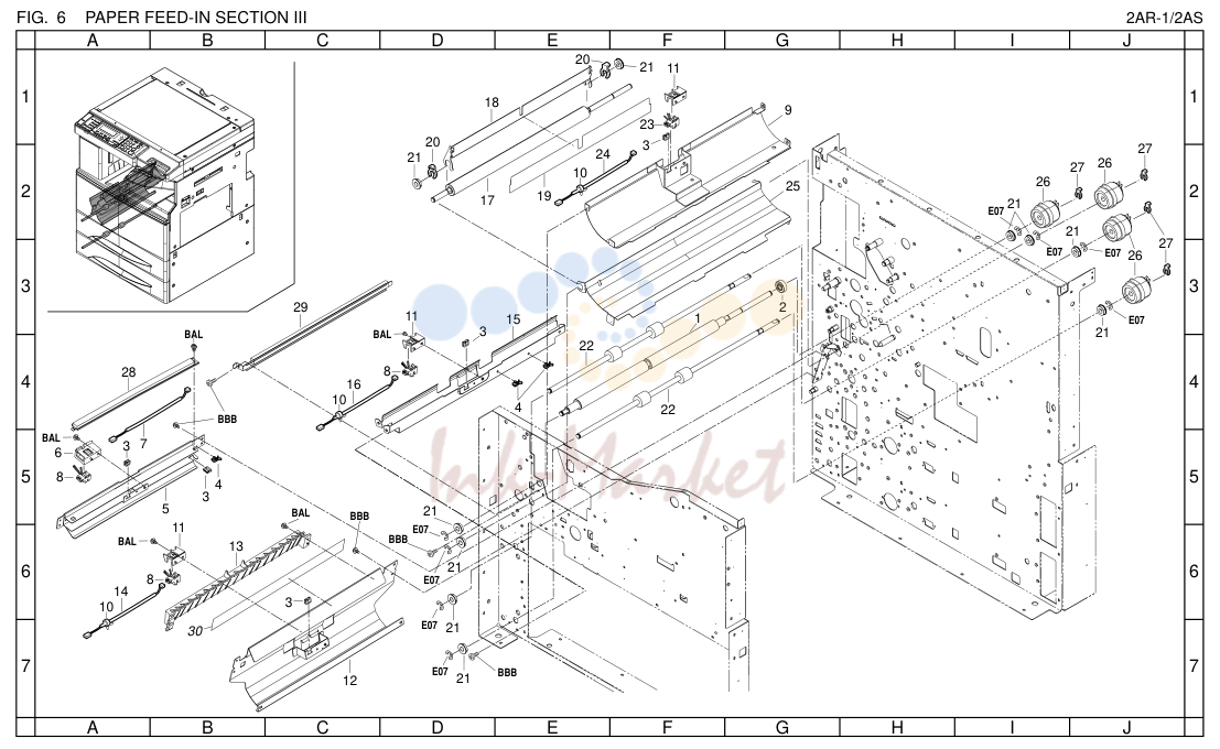6. PAPER FEED-IN SECTION III 2A2RA-R1//22AASS