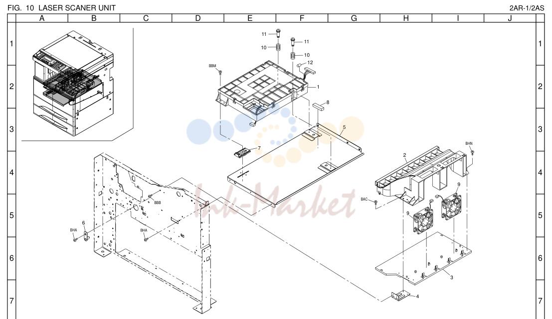 10. LASER SCANER UNIT 2A2RA-R1//22AASS
