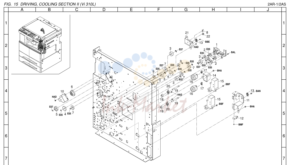15. DRIVING, COOLING SECTION II (Vi 310L) 2A2RA-R1//22AASS