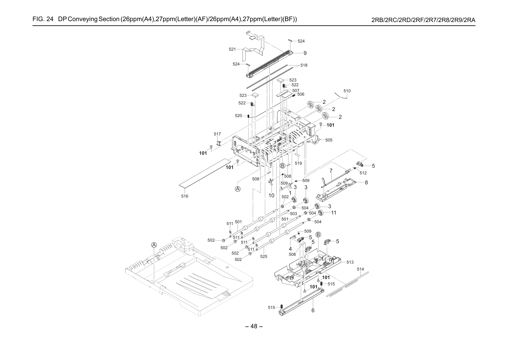 DP Conveying Section (26ppm(A4),27ppm(Letter)(AF)/ 26ppm(A4),27ppm(Letter)(BF))