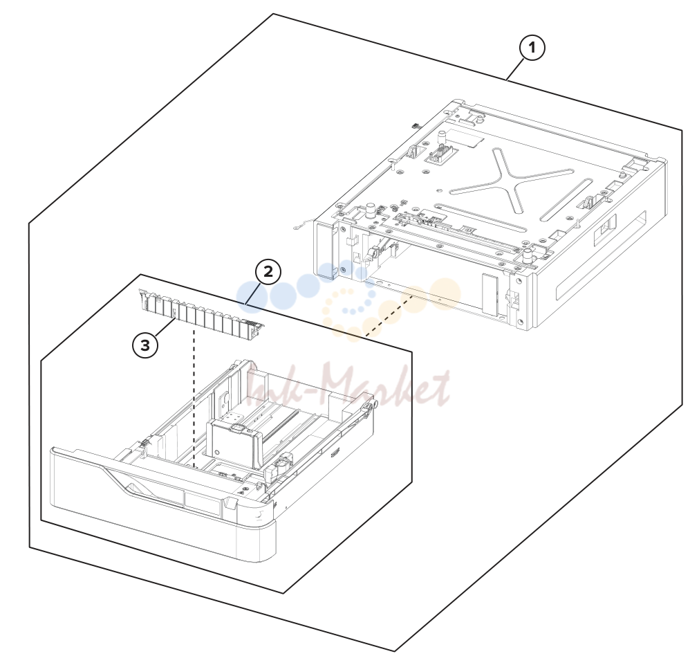 250- and 550-sheet tray options 1