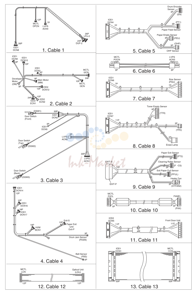Printer шлейф Harness Sets