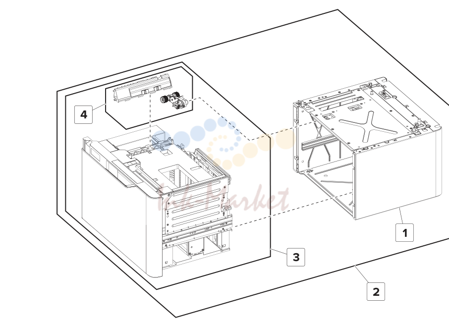 2200‑sheet tray