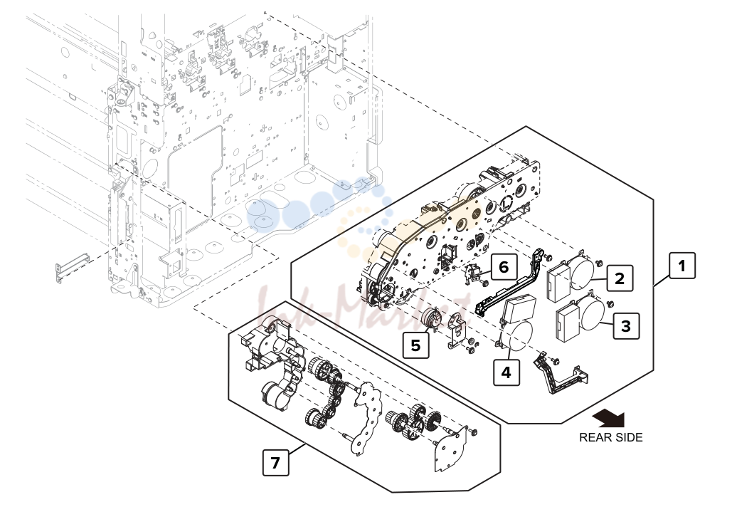 Main and feed drive