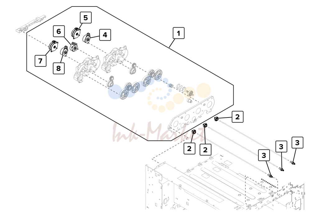 Toner cartridge drive