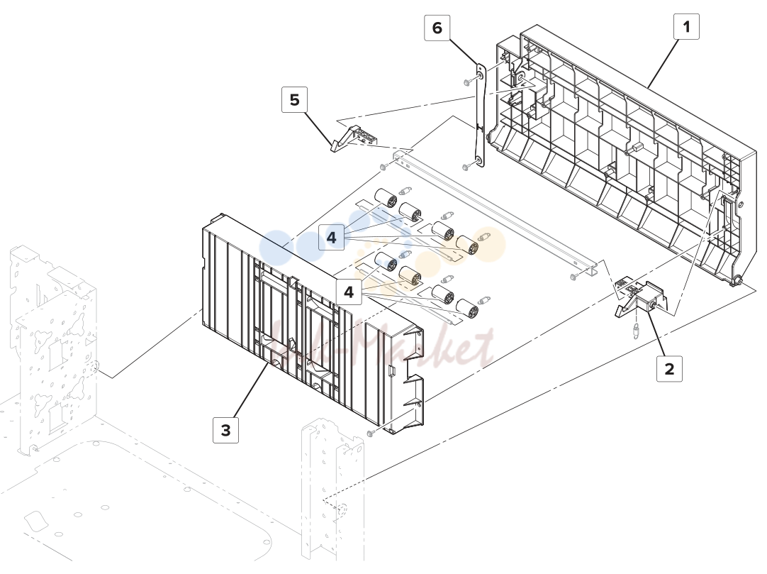 2 x 500‑sheet tray—Paper transport