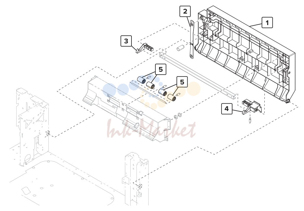 2500‑sheet tray—Paper transport