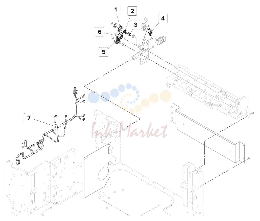 2500‑sheet tray—Paper pick 1