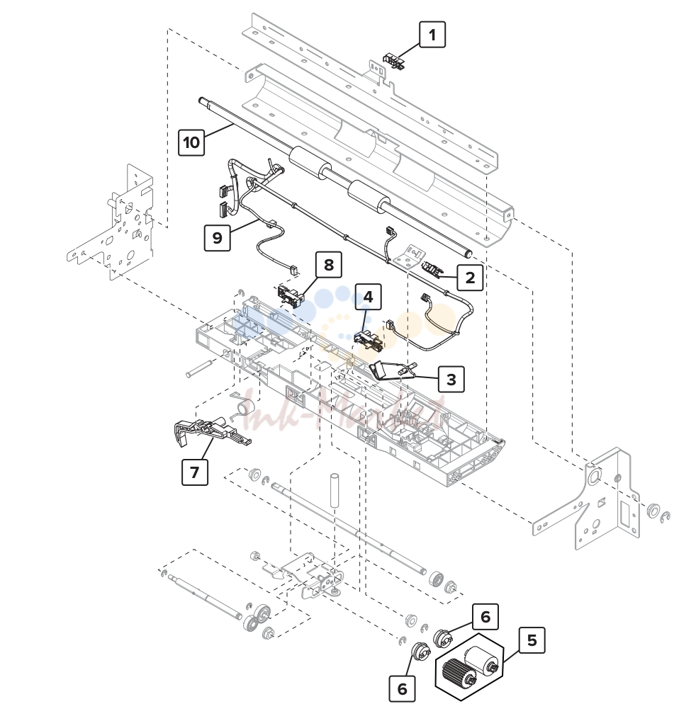 2 x 500‑sheet tray—Paper pick 2